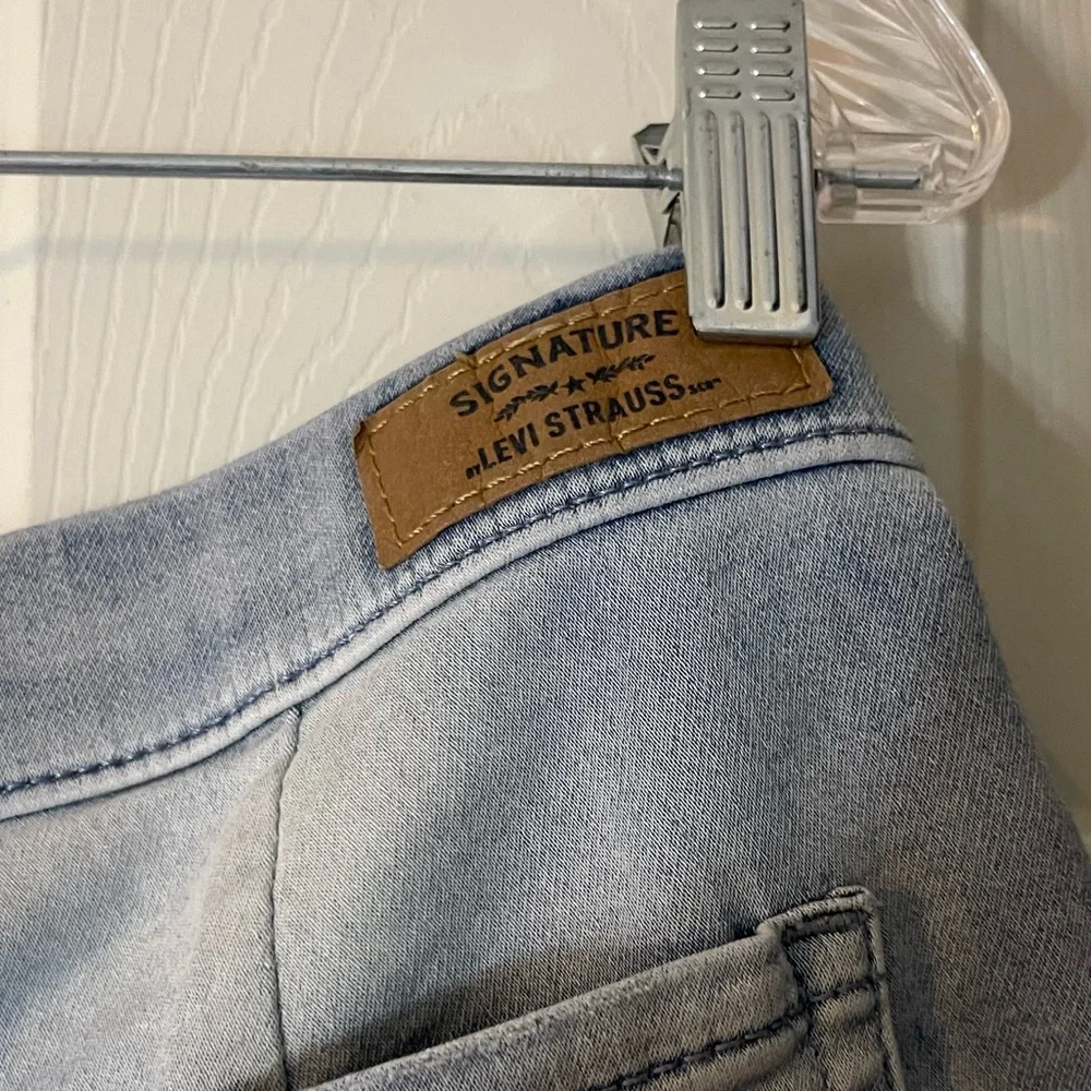 Signature by Levi Strauss Lounge Stretch Jean Shorts Casual Style Size 10/30W - Picture 7 of 10